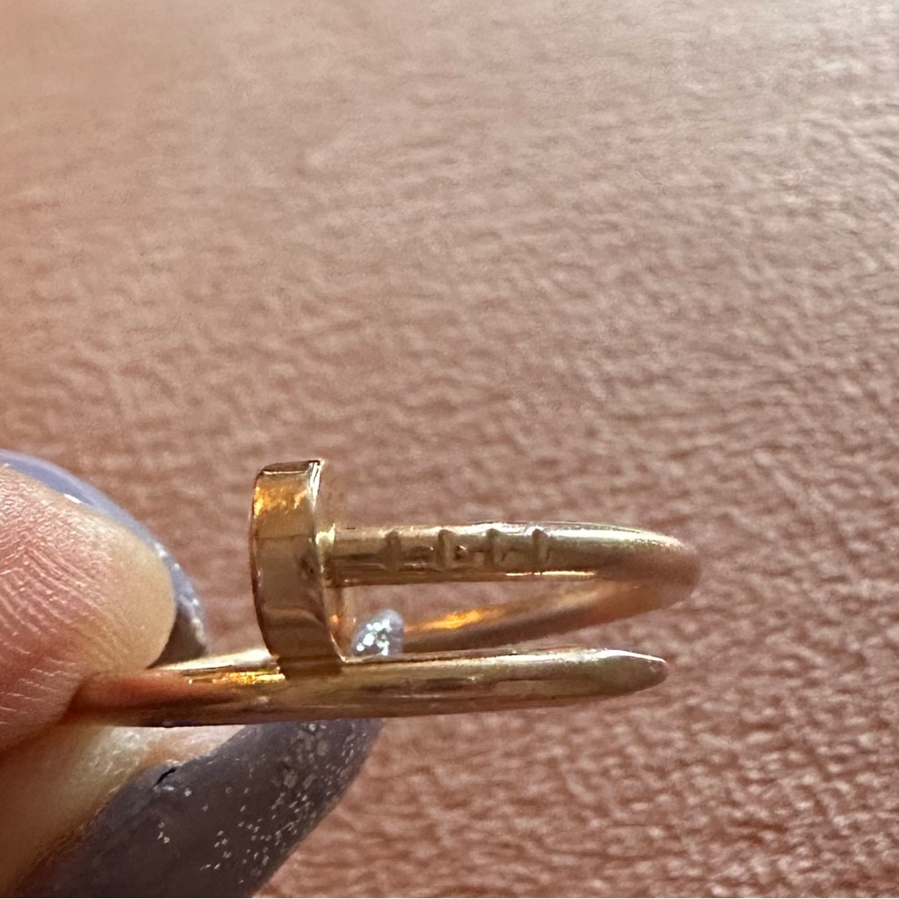 JUSTE UN CLOU RING, SMALL, Rose gold. Comes with box. Some wear and tear